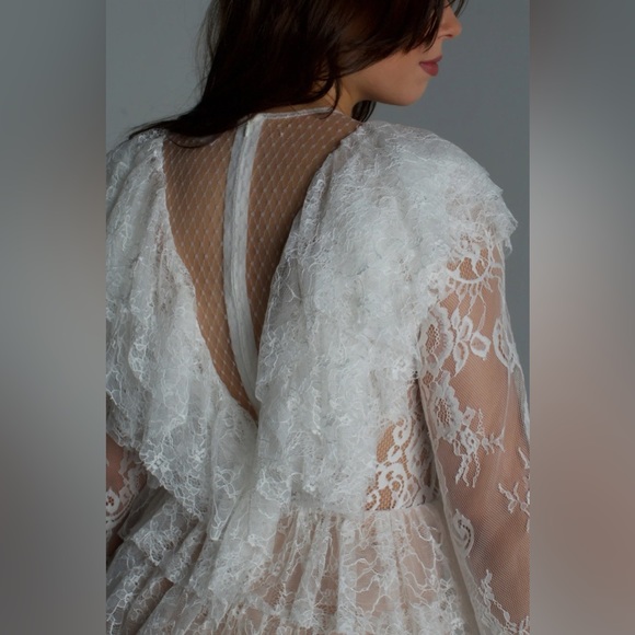 FREE PEOPLE x BRONX & BANCO Rebecca Blanc Mini Dress | size 6 / medium - Picture 2 of 6